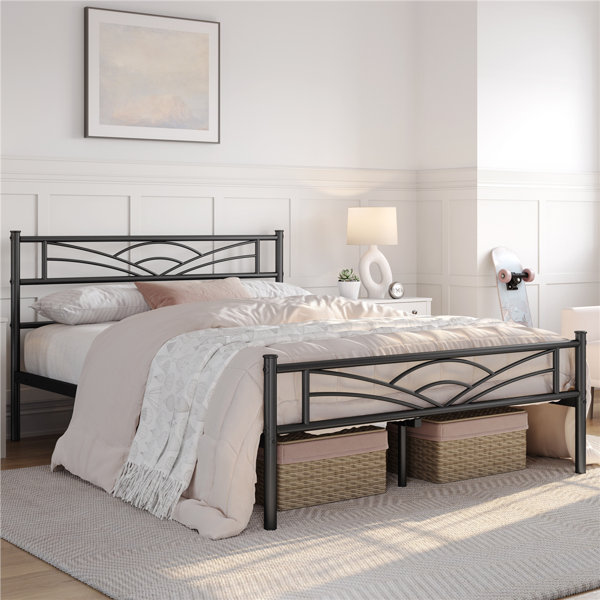 Yaheetech color Metal Bed Frame & Reviews Wayfair.co.uk